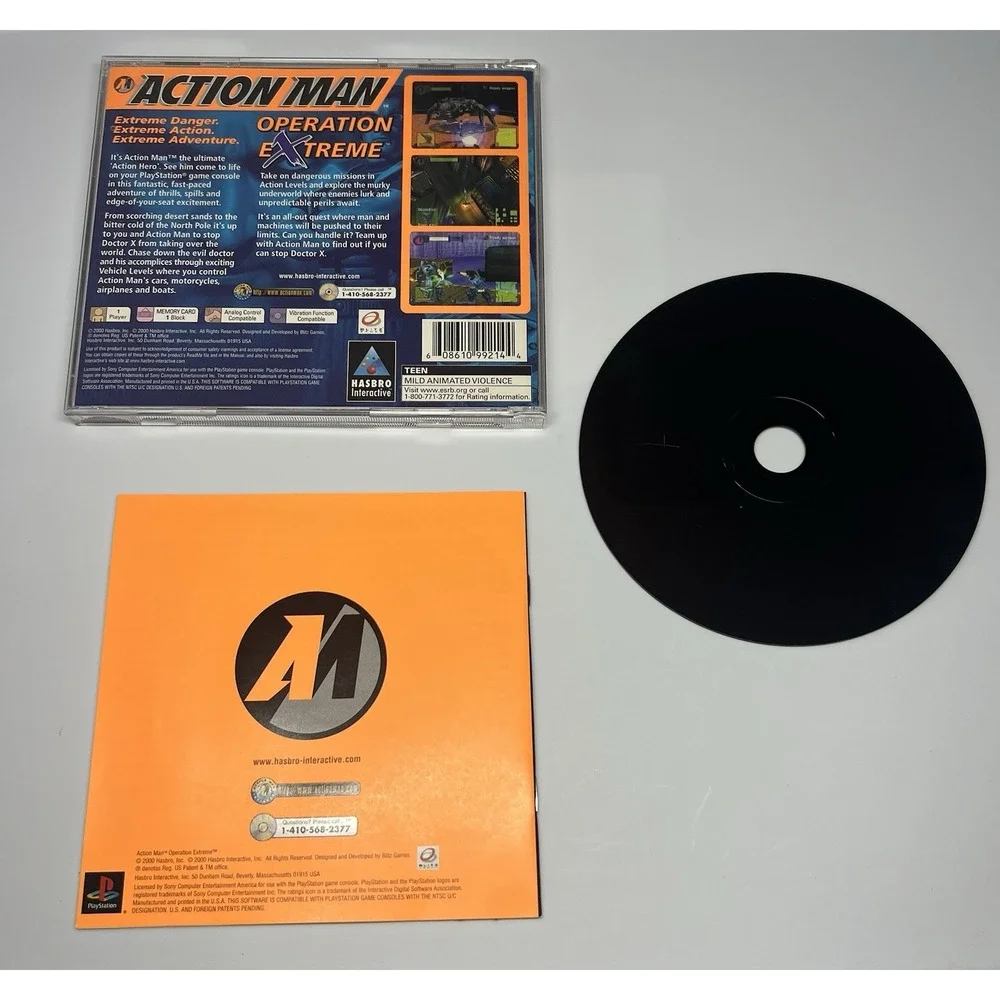 Action Man: Operation Extreme (Sony PlayStation 1, 2000)‎ Shooter Vehicle Game